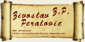 Živoslav Peralović vizit kartica